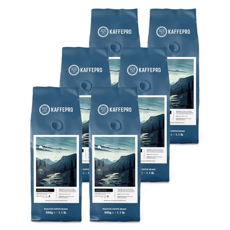 Kaffepro Nordic Dawn - Kaffepakke: 6 x 500g Kaffebønner