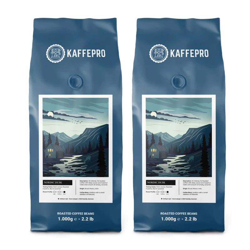 Kaffepro Nordic Dawn - Kaffepakke: 2 x 1kg Kaffebønner