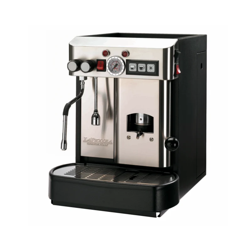Italiensk håndbygget espressomaskine med steamer. Cecilia pro. E.S.E. Automatic Stål