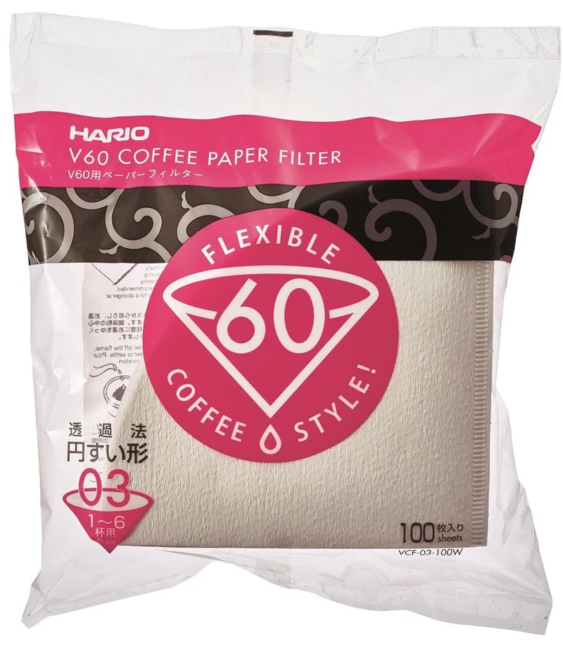 Paper Filter V60 03 - White 100 Sheets