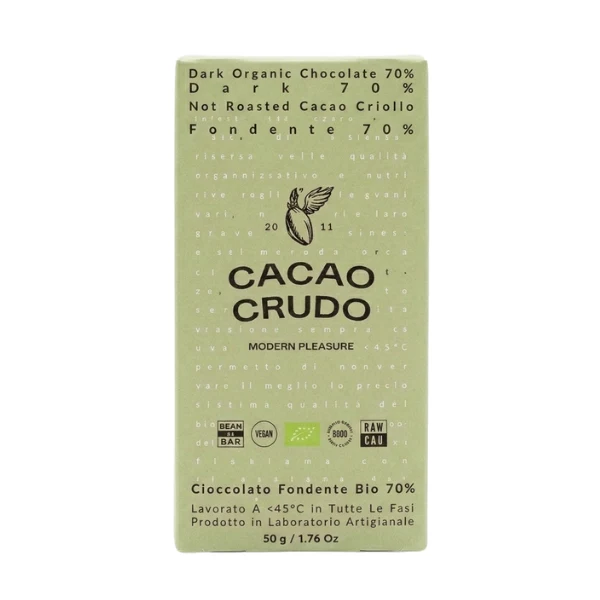 Cioccolato Fondente Bio 70% Puro 50g - Cacao Crudo