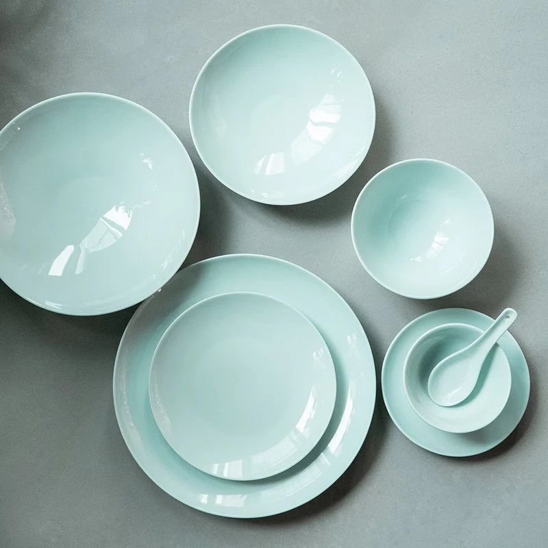 Middagstallerken celadon 28cm (6 stk)