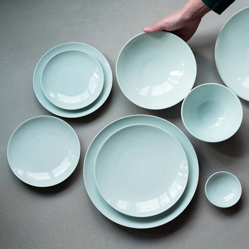 Middagstallerken celadon 28cm (6 stk)
