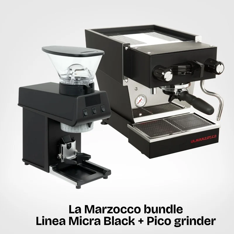 La Marzocco Linea Micra, Black + Pico grinder, Black