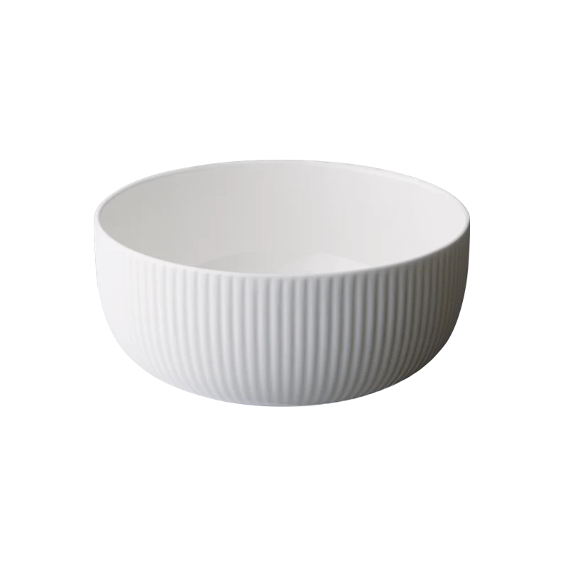 Morgenmadsskål flute hvid 14.5cm (2 stk)