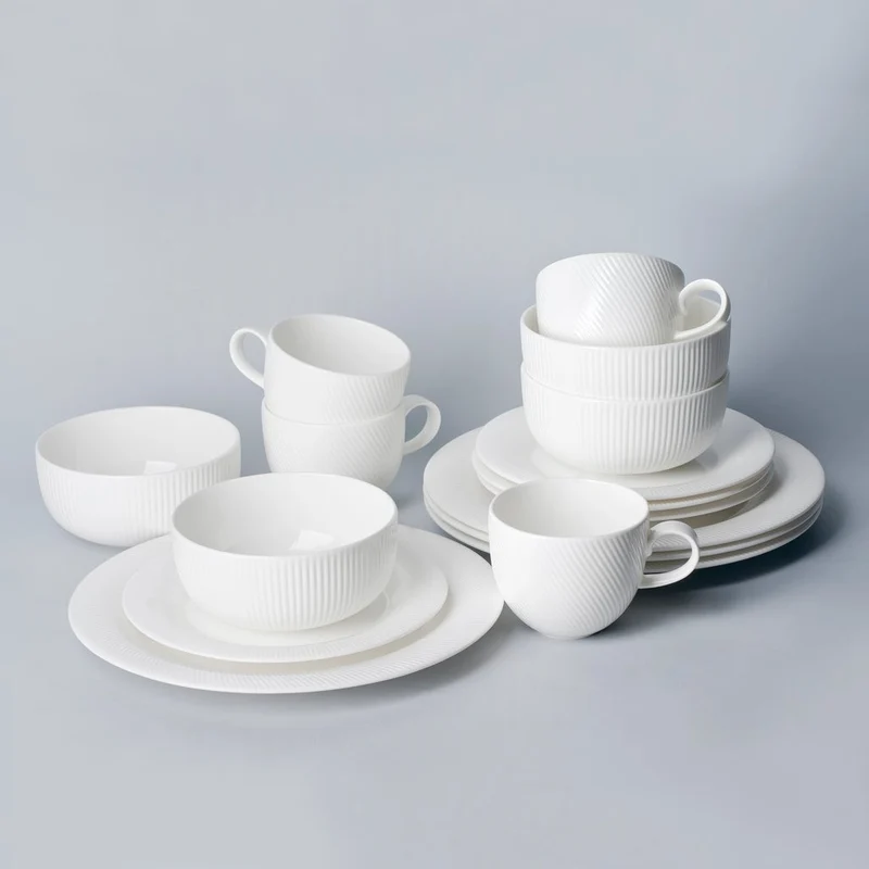 Morgenmadsskål flute hvid 14.5cm (2 stk)