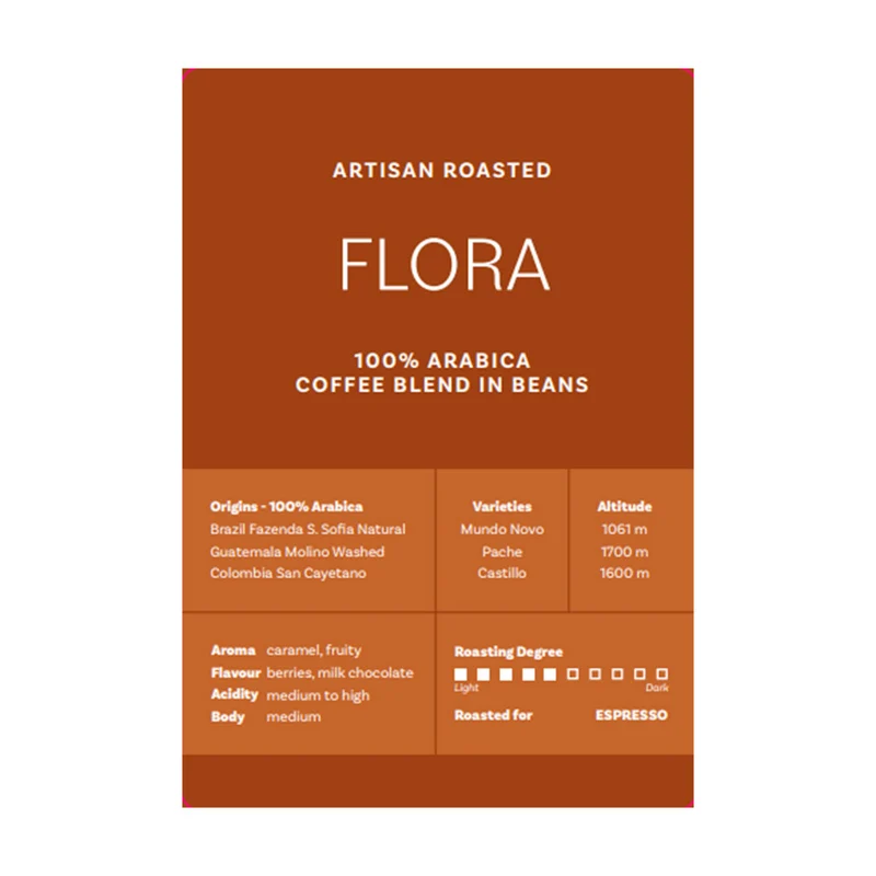 Flora Hele Bønner 1 kg.