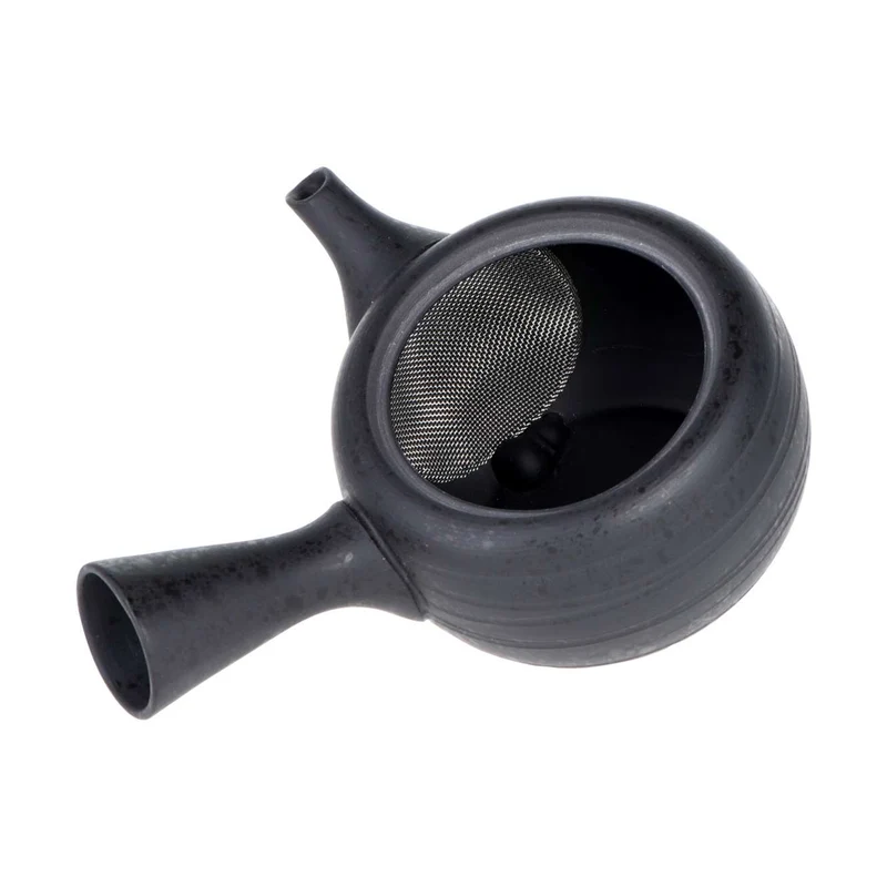 Tokoname Tekande 0,21 L - Sort, uglaseret med Spiral Design