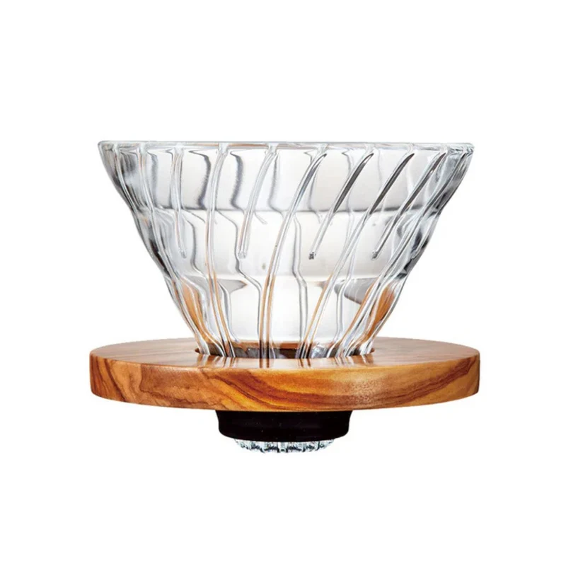 V60 Glas dripper 02 - Oliventræ