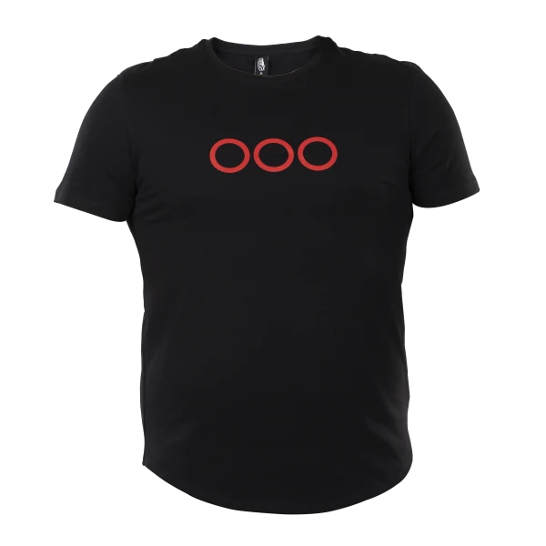 3 Buttons T-Shirt, Sort