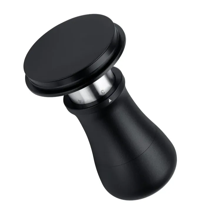 Tamper med fjeder V5 - 58.5mm Titanium flat base