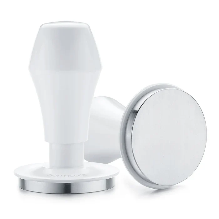 Tamper med fjeder V4 - 58.5mm, hvid