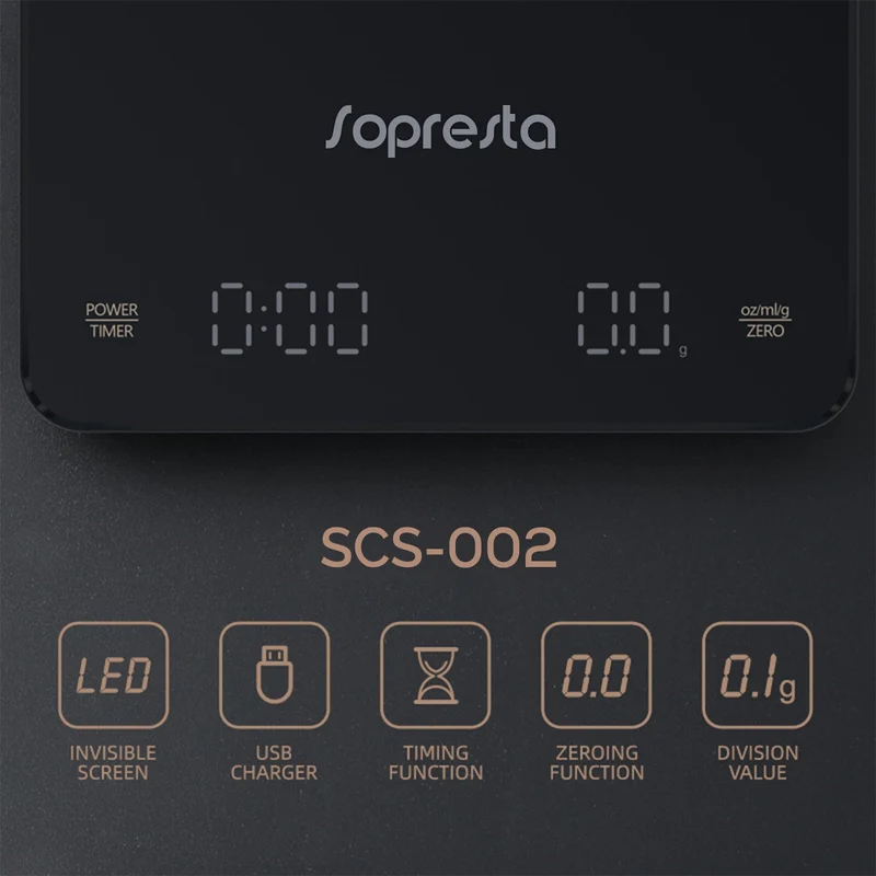Sopresta Barista Precision Kaffe/Espresso vægt - SCS-002
