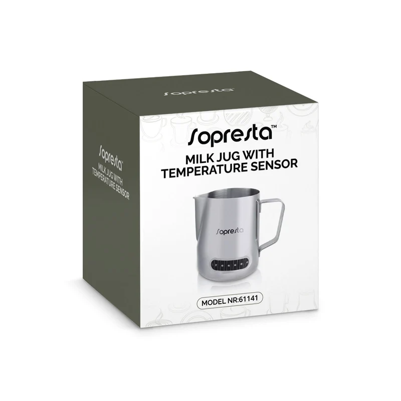 Sopresta Mælkekande med temperatur måler (600ml)