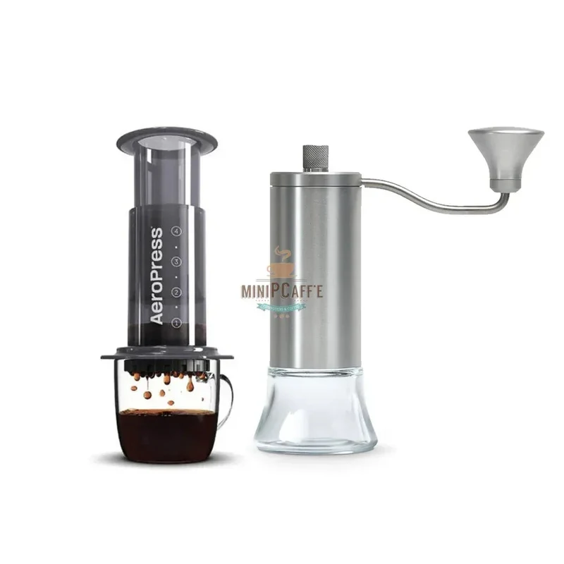 AeroPress Coffee Brewing Set with Eureka Hand Grinder and Scale