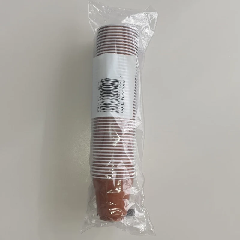 Bicchieri in Plastica Caffè 80 ml Bicolore 50 pz