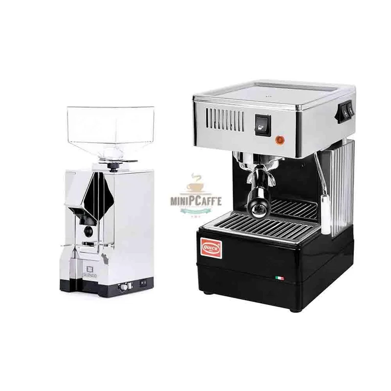 QuickMill 820 and Eureka Silenzio Grinder Combo