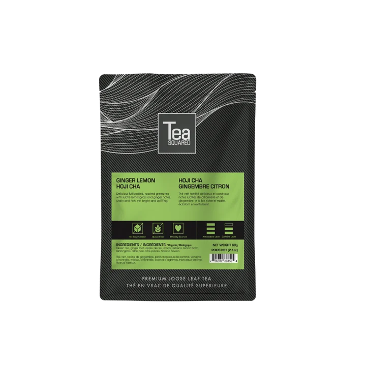 Tea Squared Loose Leaf Tea - Green - Ginger Lemon Hoji Cha 80g