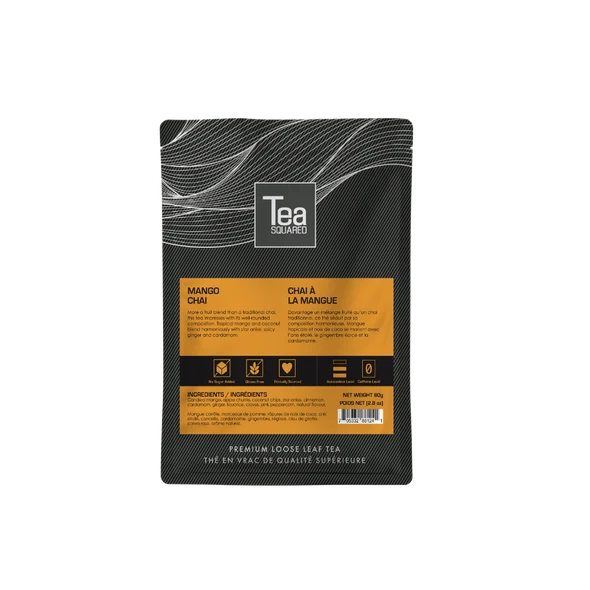 Tea Squared Loose Leaf Tea - Chai - Mango 80g