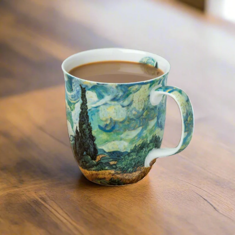 McIntosh Java Mug - Van Gogh - Wheatfields with Cypresses