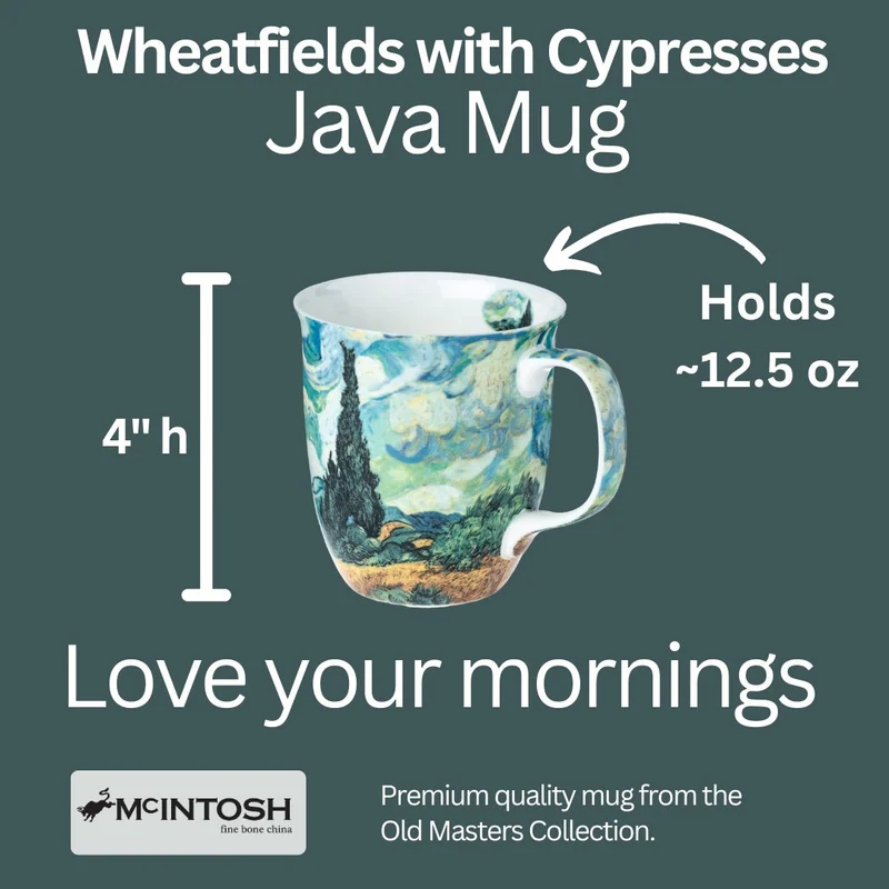 McIntosh Java Mug - Van Gogh - Wheatfields with Cypresses