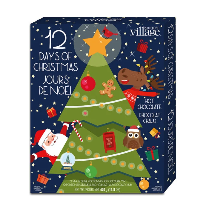 Gourmet Du Village 12 Days of Christmas Hot Chocolate Advent Calendar - Blue