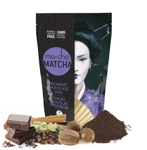 Tea Squared Matcha Latte - Decadent Chocolate Chai Ma-Cha 225g