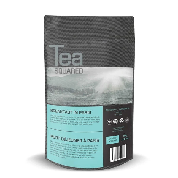 Tea Squared Loose Leaf Tea - Black - Breakfast in Paris - Organic 80g (Organic)