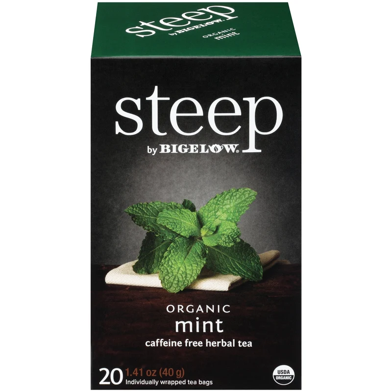 Bigelow Steep Organic Mint Herbal Tea 20 CT