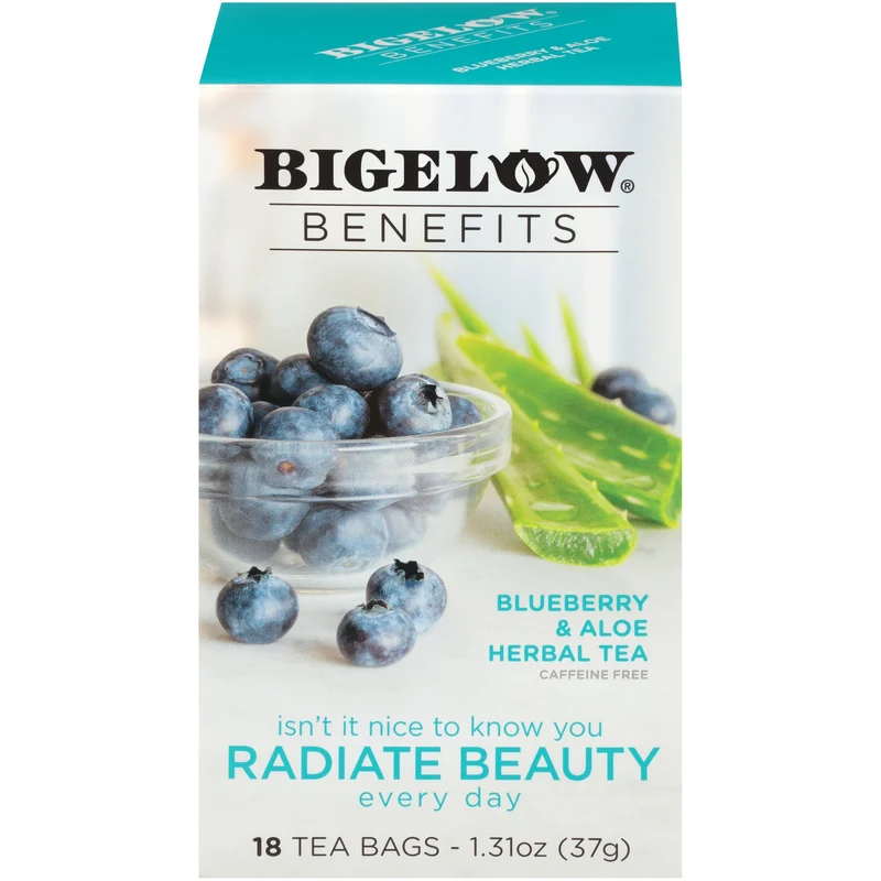 Bigelow Benefits Radiate Beauty (Blueberry and Aloe) Herbal Tea 18 CT