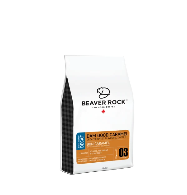 Beaver Rock WB Flavour Dam Good Caramel Decaf 8oz (227g)