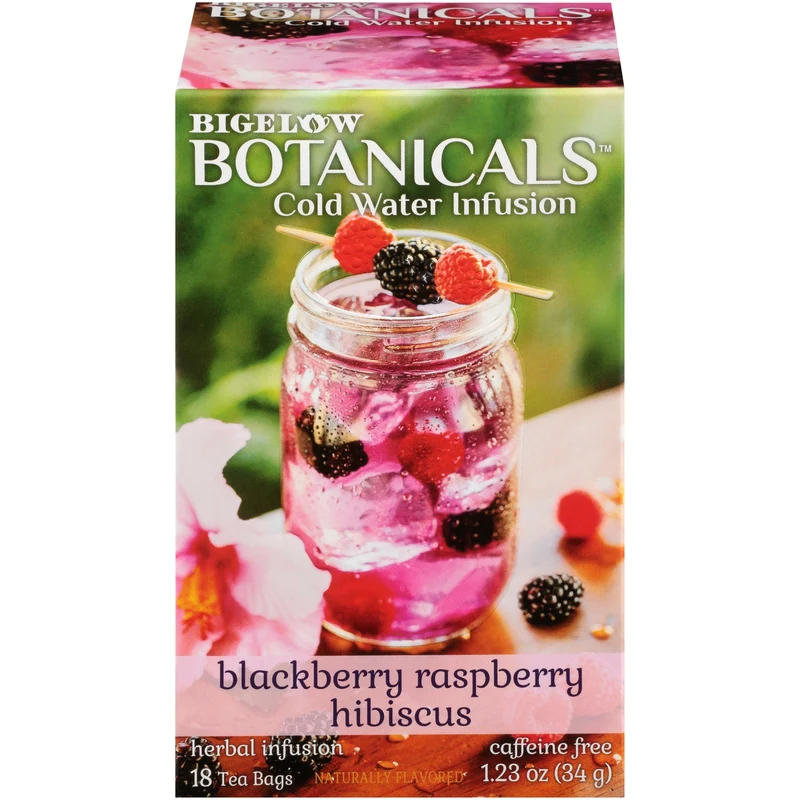 Bigelow Botanicals Blackberry Raspberry Hibiscus Cold Water Infusion 18 CT