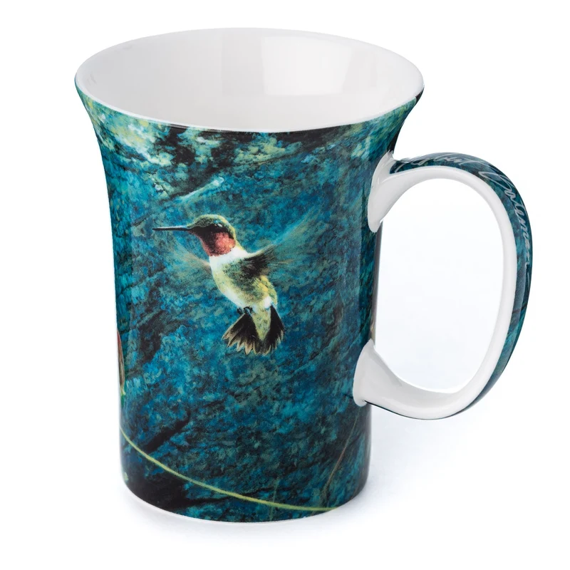 McIntosh Crest Mug - Bateman - Ruby-Throat and Columbine