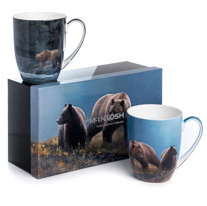 McIntosh 2 Mug Set - Robert Bateman - Grizzlies