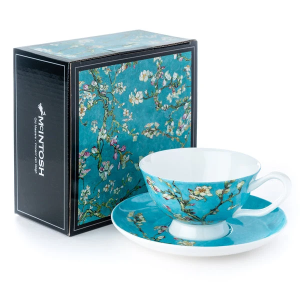 Mcintosh Teacup & Saucer - Van Gogh - Almond Blossom