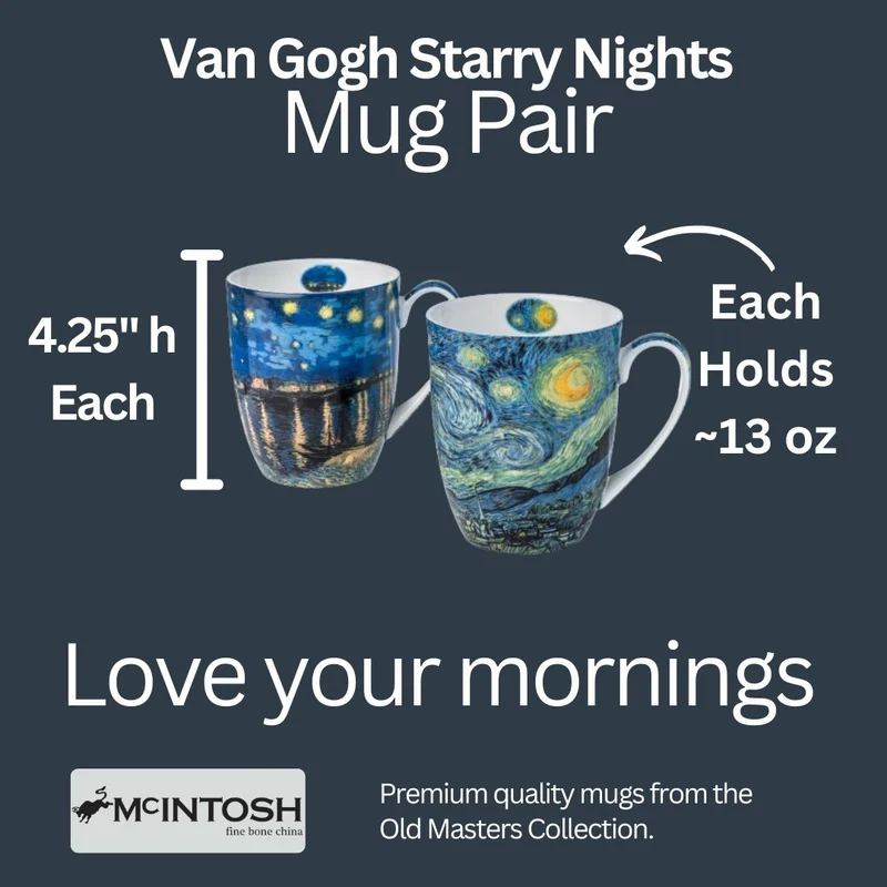McIntosh 2 Mug Set - Van Gogh - Starry Nights