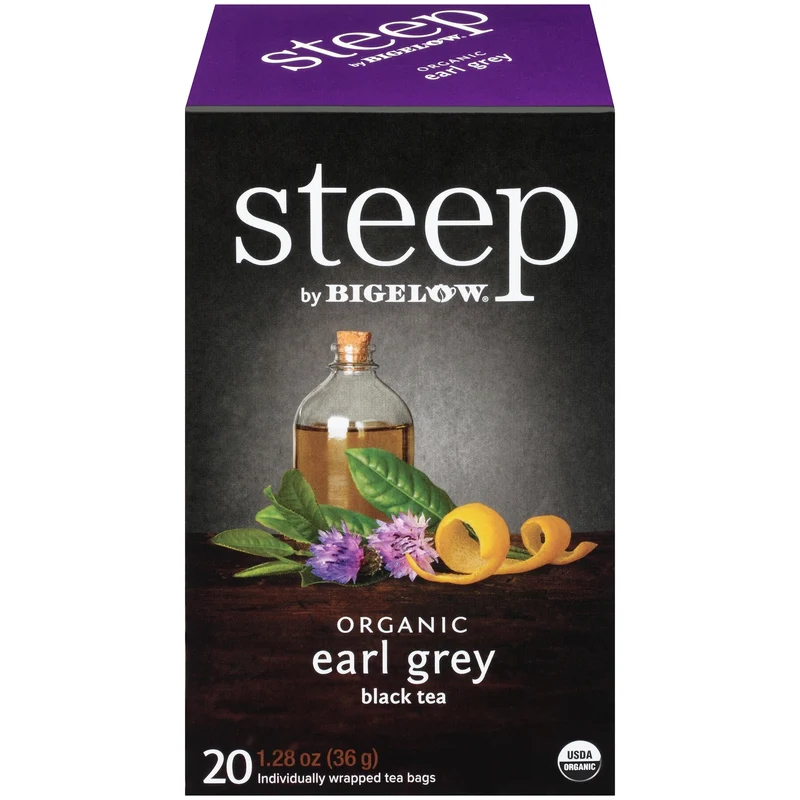 Bigelow Steep Organic Earl Grey Black Tea 20 CT