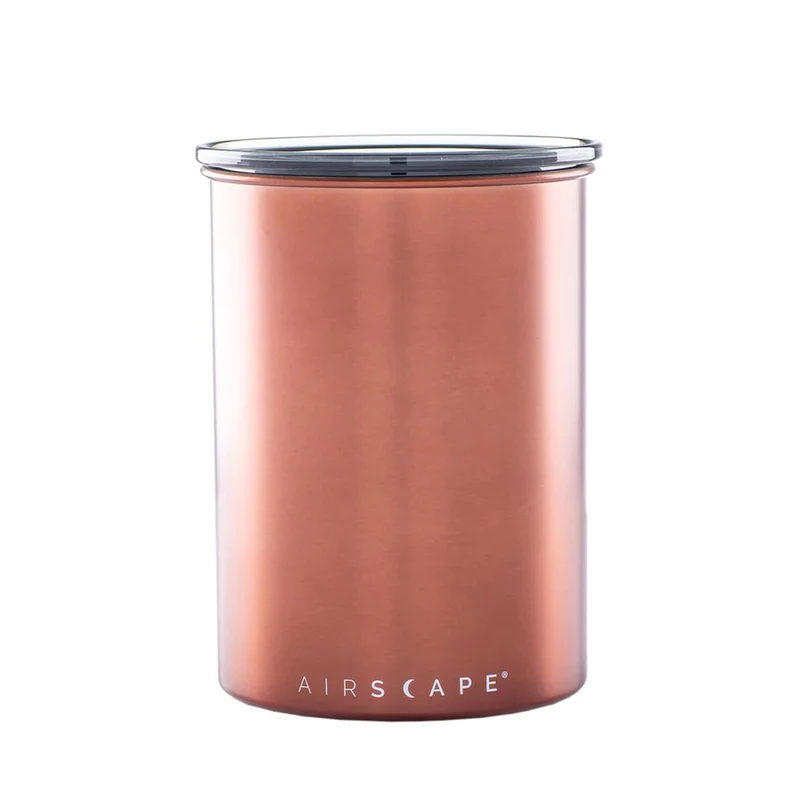 Airscape Classic 1 lb Coffee Canister - Stainless Steel Brushed Copper
