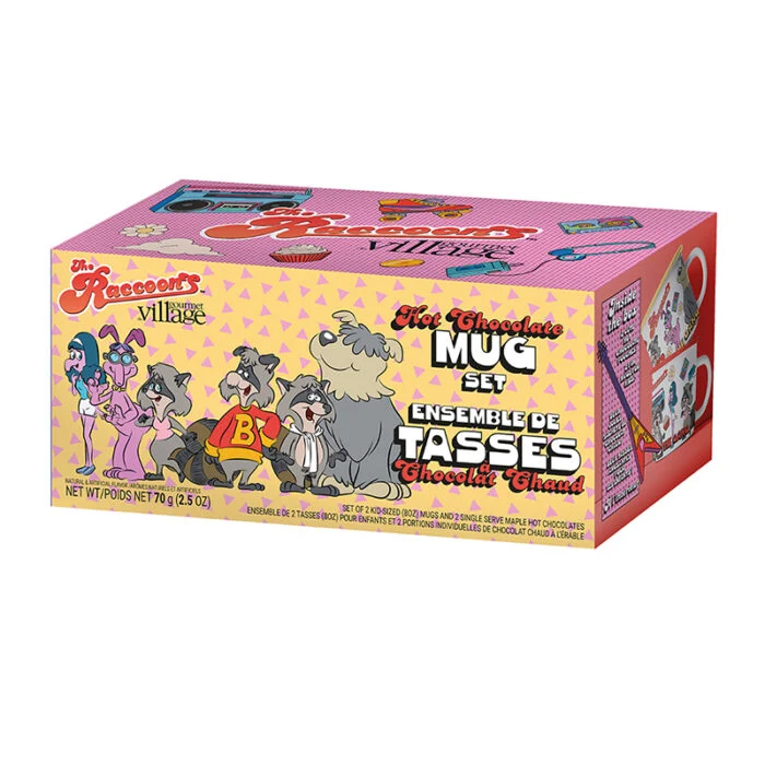 Gourmet Du Village - 2 Mug Set - Raccoons - The Gang - Kid Sized
