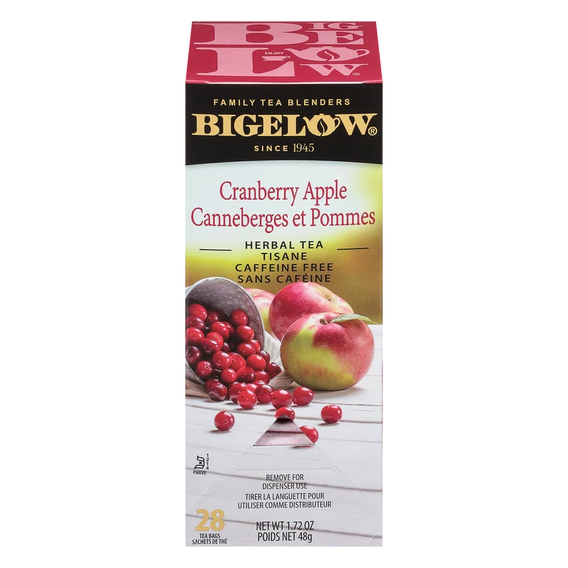 Bigelow Tea Cranberry Apple Herbal Tea 28 CT