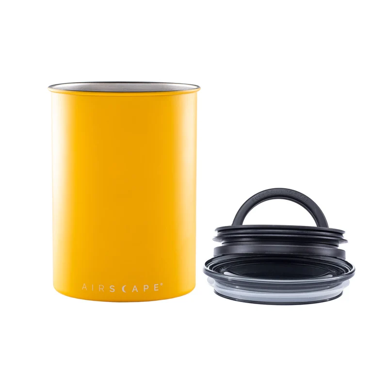 Airscape Classic 1 lb Coffee Canister - Matte Yellow