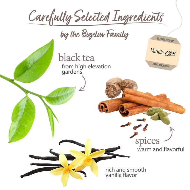 Bigelow Tea Vanilla Chai Black Tea 28 CT