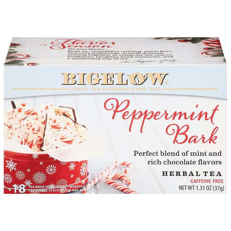 Bigelow Tea Peppermint Bark Herbal Tea 18 CT