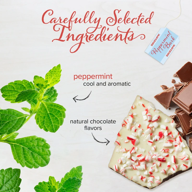 Bigelow Tea Peppermint Bark Herbal Tea 18 CT