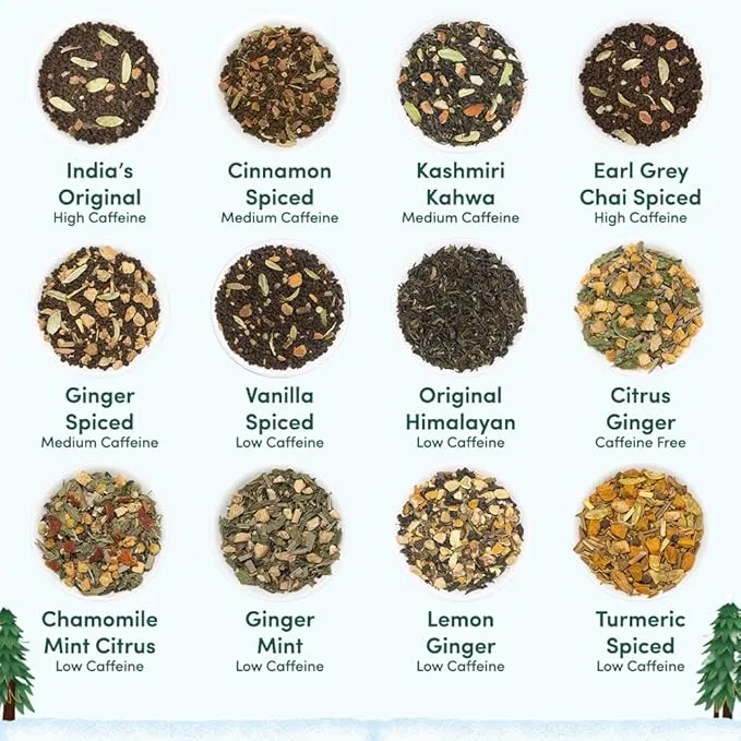 Vahdam 24 Days of Tea Advent Calendar - Variety Red