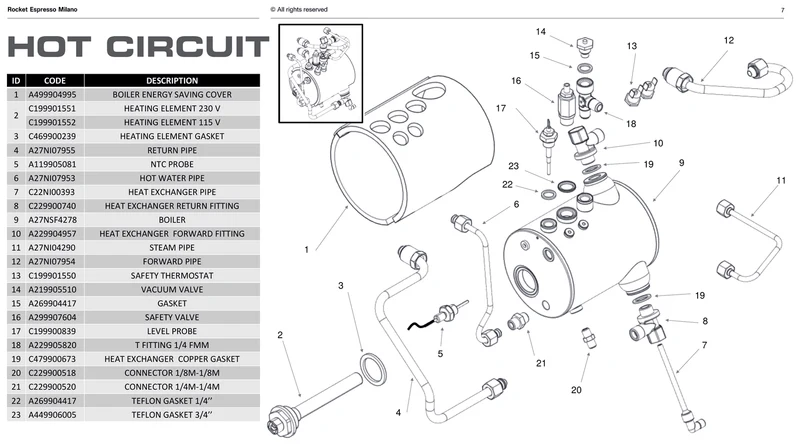 Rocket messingpakning 3/8" - Reservedele OEM-nummer: C479900673