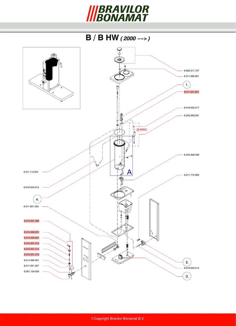 Bonamat pakning BHW ny - Reservedele OEM-nummer: 6.311.112.001